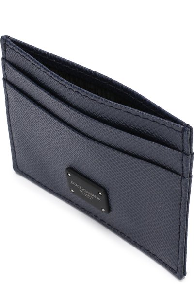 Кожаный футляр для кредитных карт DOLCE & GABBANA синего цвета по цене 16650 руб., арт. BP0330/AI359, фото 3 Кожаный футляр для кредитных карт DOLCE & GABBANA, арт. BP0330/AI359, фото 3