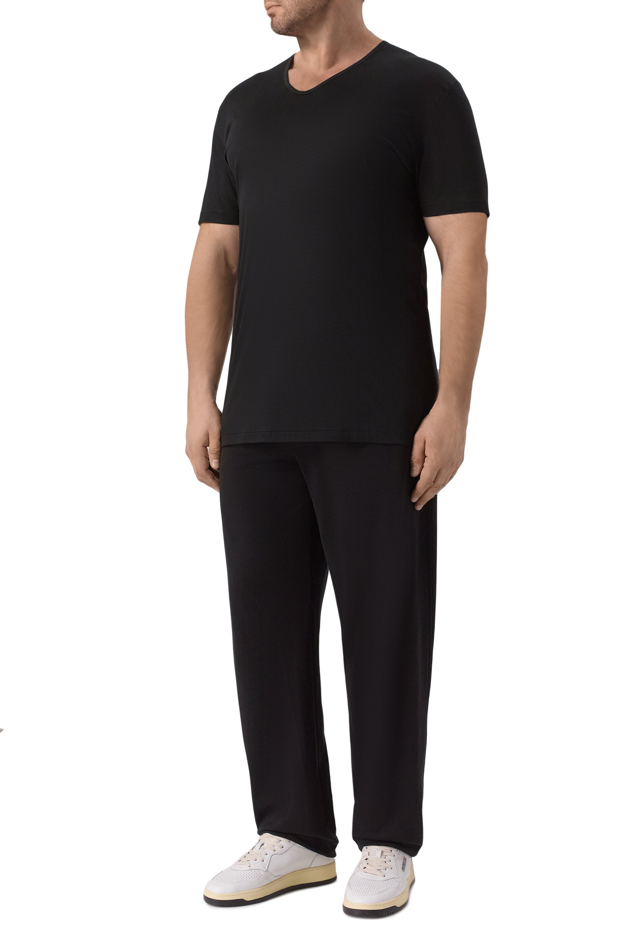 Хлопковая футболка ZIMMERLI черного цвета по цене 21750 руб., арт. 286-1442_001, фото 2 Хлопковая футболка ZIMMERLI, арт. 286-1442_001, фото 2