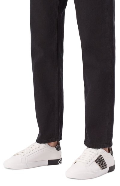 Кожаные кеды portofino vintage DOLCE & GABBANA, арт. CK2311/A6N63, фото 3