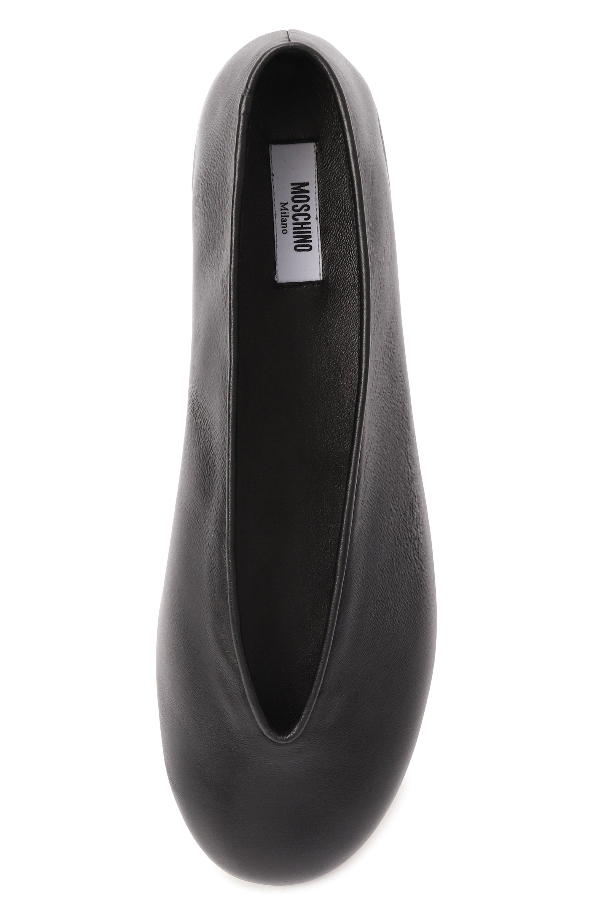 Кожаные балетки duck MOSCHINO, арт. MA11010C1N/MA0, фото 6