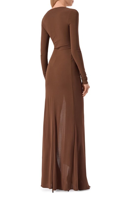 Платье из вискозы Giuseppe di Morabito 06PSDR513 16300 Коричневый  06PSDR513 16300 Фото 3