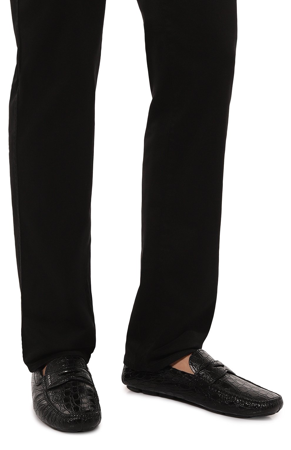 Мокасины из кожи каймана PRADA, ар�т. 2DD158-XNL-F073A-U00F, фото 3