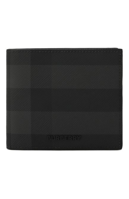 Мужской портмоне BURBERRY темно-сер�ого цвета, арт. 8070273 | Фото 1 (Материал сплава: Проставлено; Материал: Текстиль, Пластик; Нос: Не проставлено)