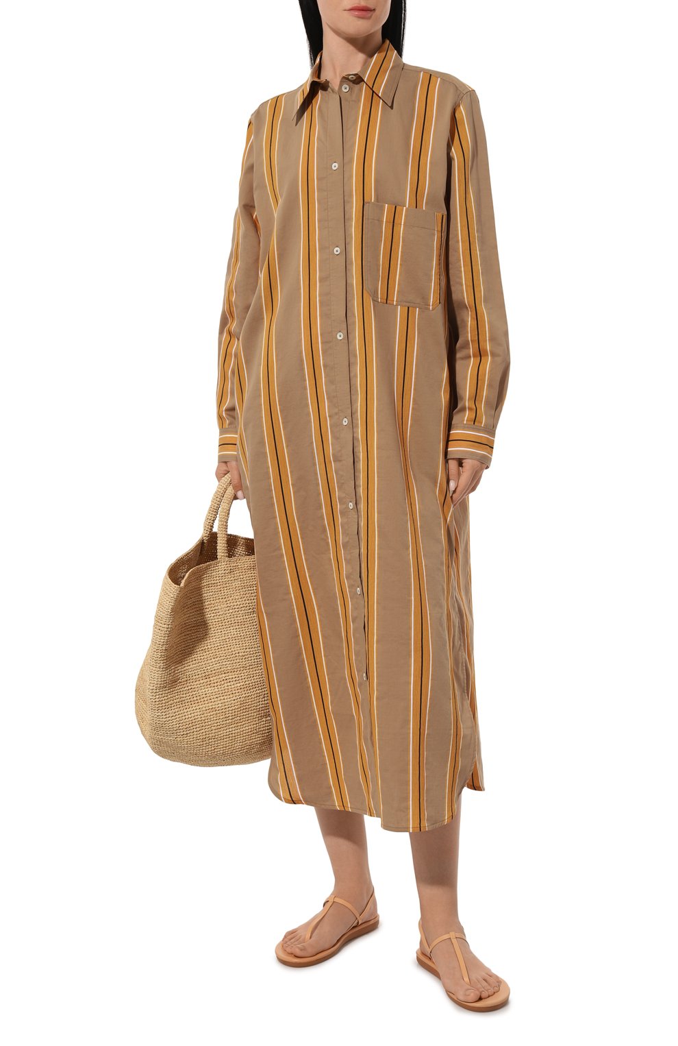 Хлопковое платье TOTEME, арт. 242-WRD1752-FB0117, фото 2