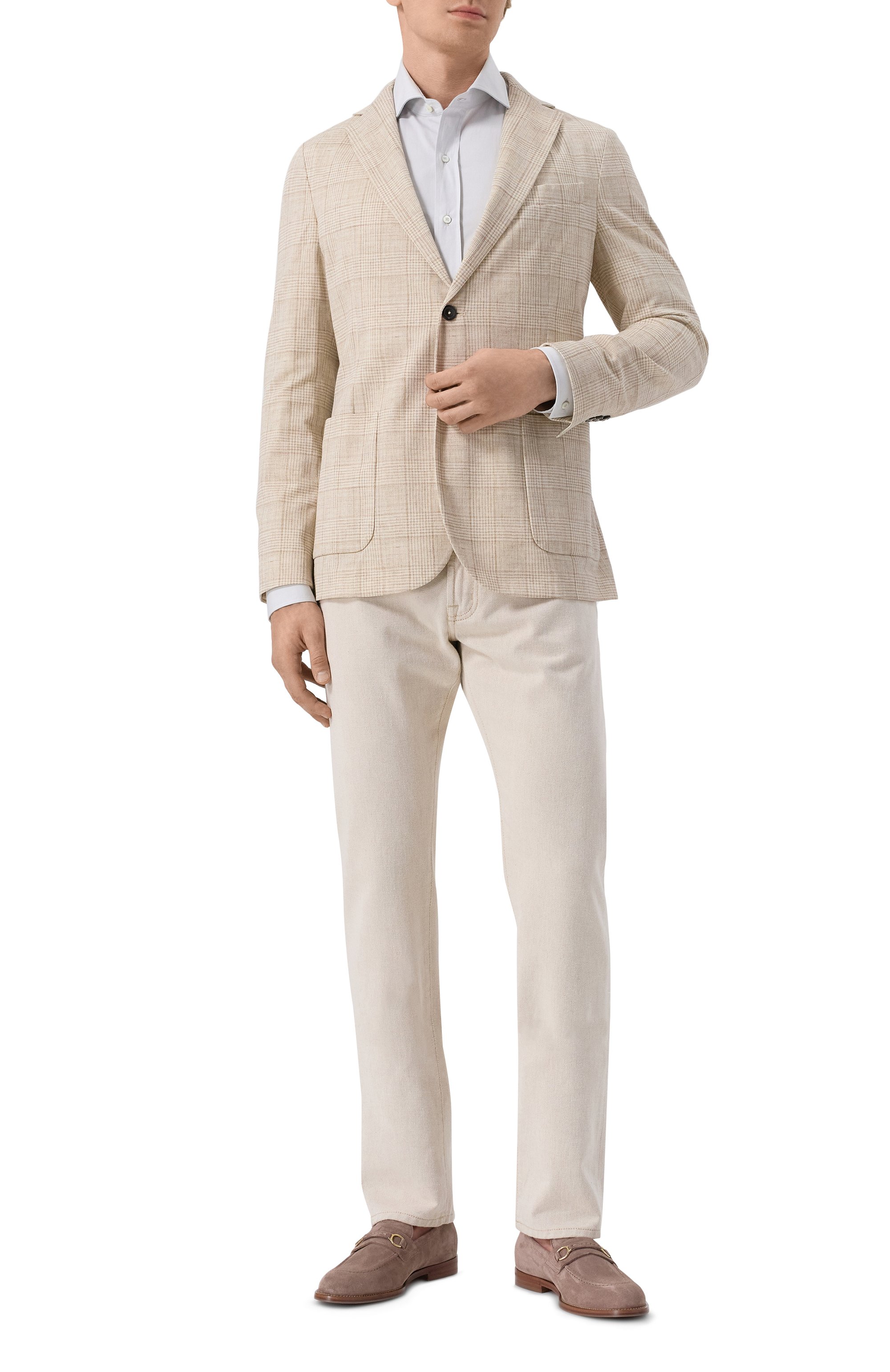 Замшевые лоферы BRUNELLO CUCINELLI светло-коричневого цвета по цене 137500 руб., арт. MZUPEAU729, фото 2 Замшевые лоферы BRUNELLO CUCINELLI, арт. MZUPEAU729, фото 2