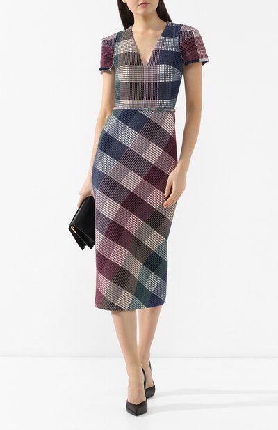 Хлопковое платье ROLAND MOURET разноцветного цвета по цене 150500 руб., арт. PS19/S0506/F0249, фото 2 Хлопковое платье ROLAND MOURET, арт. PS19/S0506/F0249, фото 2