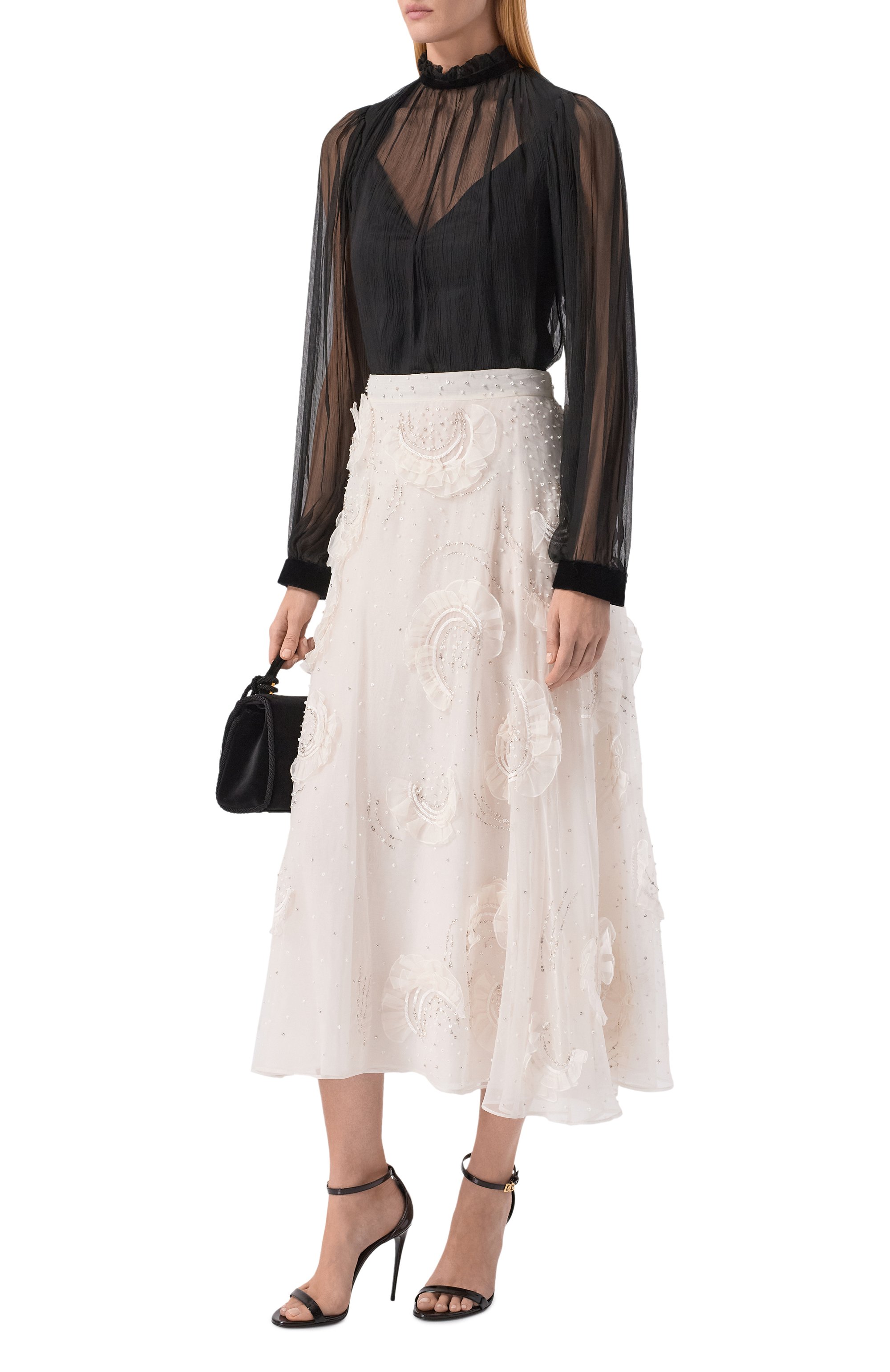 Шелковая юбка VALENTINO, арт. 5B3RABF01C8, фото 2