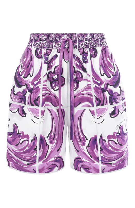 Хлопковые шорты Dolce & Gabbana FTDBPT/FI5J0 Фиолетовый FTDBPT/FI5J0