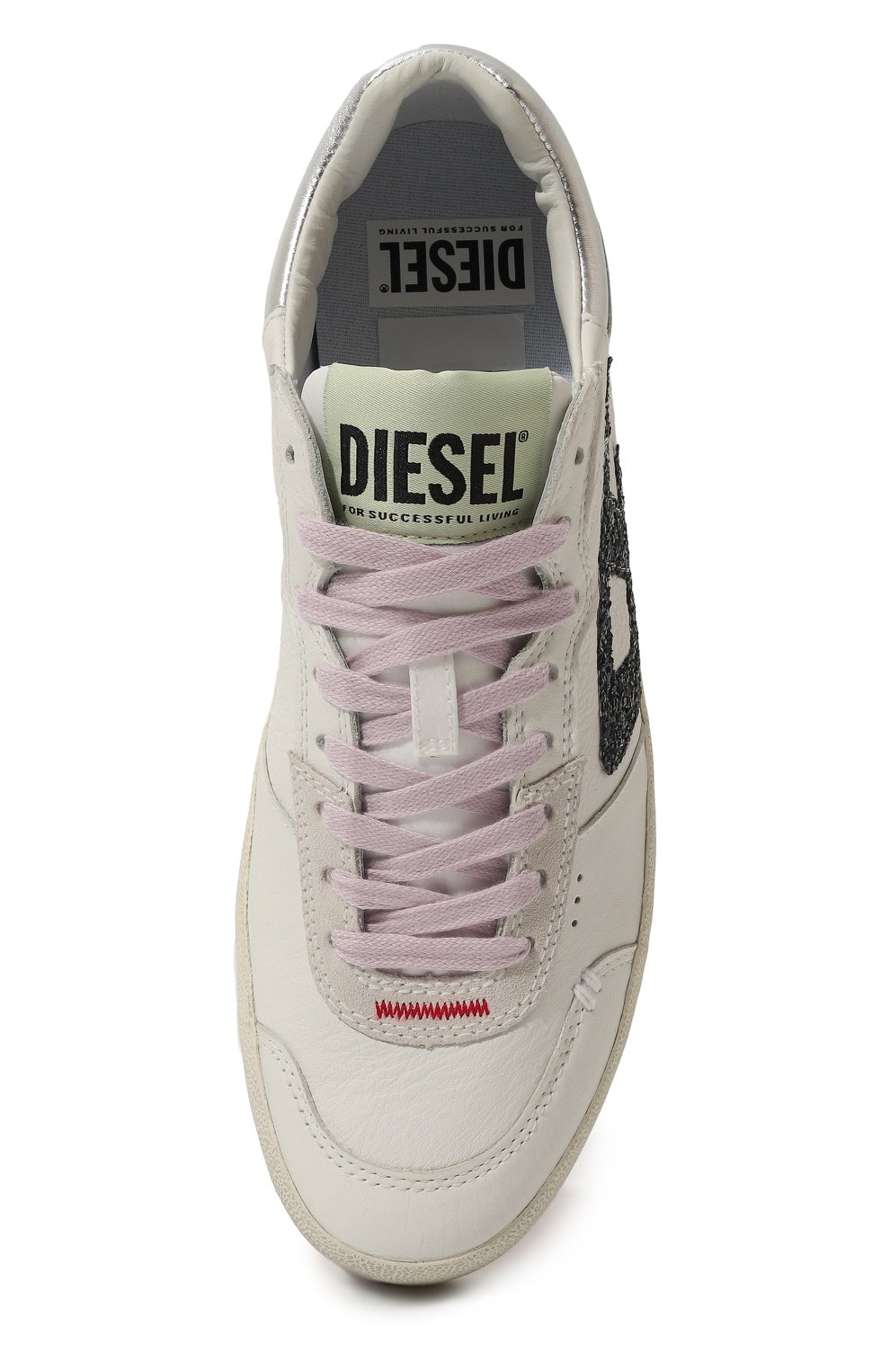 Кожаные кеды s-leroji DIESEL белого цвета по цене 27650 руб., арт. Y03340/P6894, фото 6 Кожаные кеды s-leroji DIESEL, арт. Y03340/P6894, фото 6