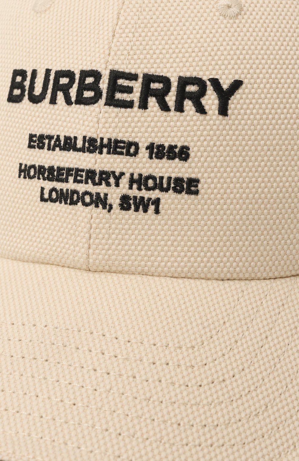 Хлопковая бейсболка BURBERRY кремового цвета по цене 52750 руб., арт. 8056127, фото 4 Хлопковая бейсболка BURBERRY, арт. 8056127, фото 4