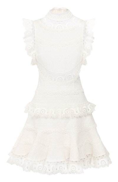 Женское платье из смеси льна и хлопка ZIMMERMANN, арт. 7455DPEG