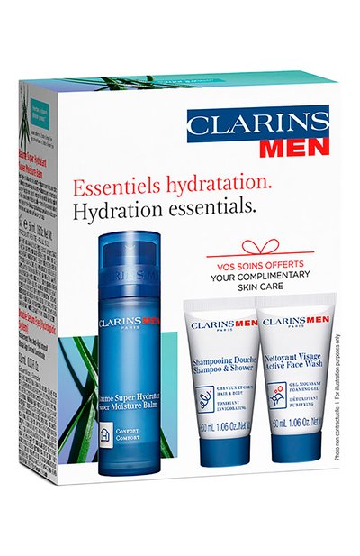 Набор увлажняющих средств ухода для мужчин (2x30+50+0,9ml) CLARINS бесцветного цвета по цене 4100 руб., арт. 80097069, фото 3 Набор увлажняющих средств ухода для мужчин (2x30+50+0,9ml) CLARINS, арт. 80097069, фото 3