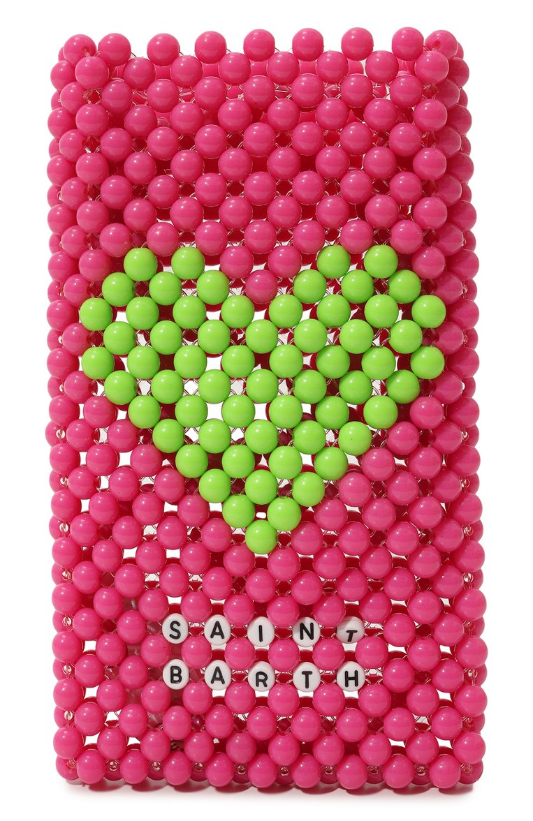 Чехол для телефона MC2 SAINT BARTH фуксия цвета, арт. STBA/BEADED PH0NE H0LDER/00200D | Фото 1 (Материал: Пластик; Региональные ограничения белый список (Axapta Mercury): Не проставлено; Нос: Не проставлено)