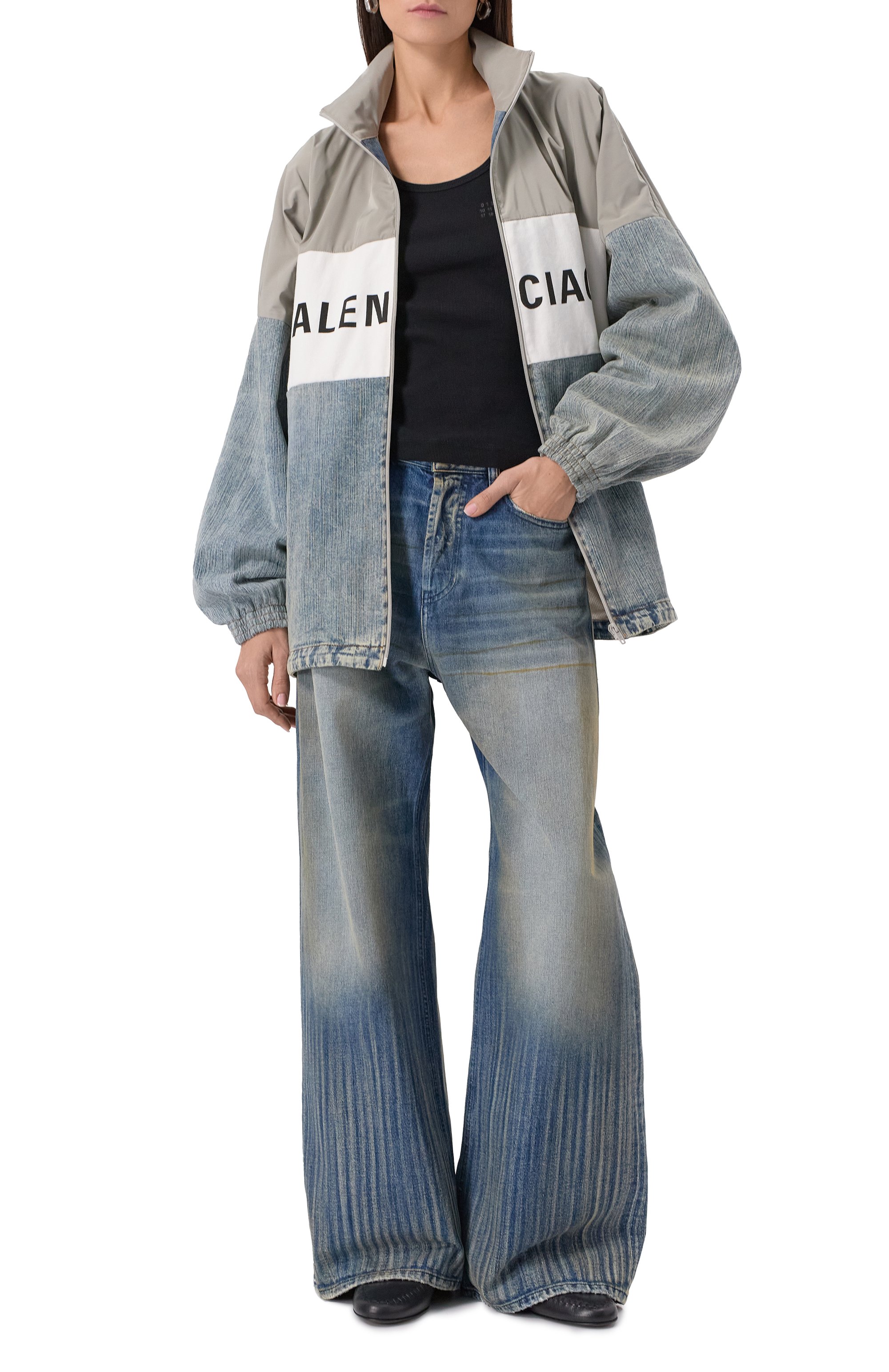 Комбинированная куртка BALENCIAGA, арт. 822843/TNW65, фото 2