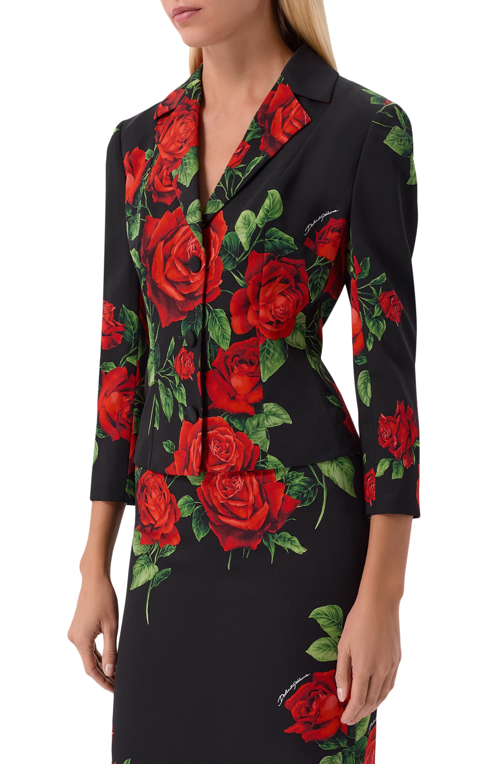 Шелковый жакет DOLCE & GABBANA черного цвета по цене 350000 руб., арт. F26S5T/FSA9R, фото 3 Шелковый жакет DOLCE & GABBANA, арт. F26S5T/FSA9R, фото 3