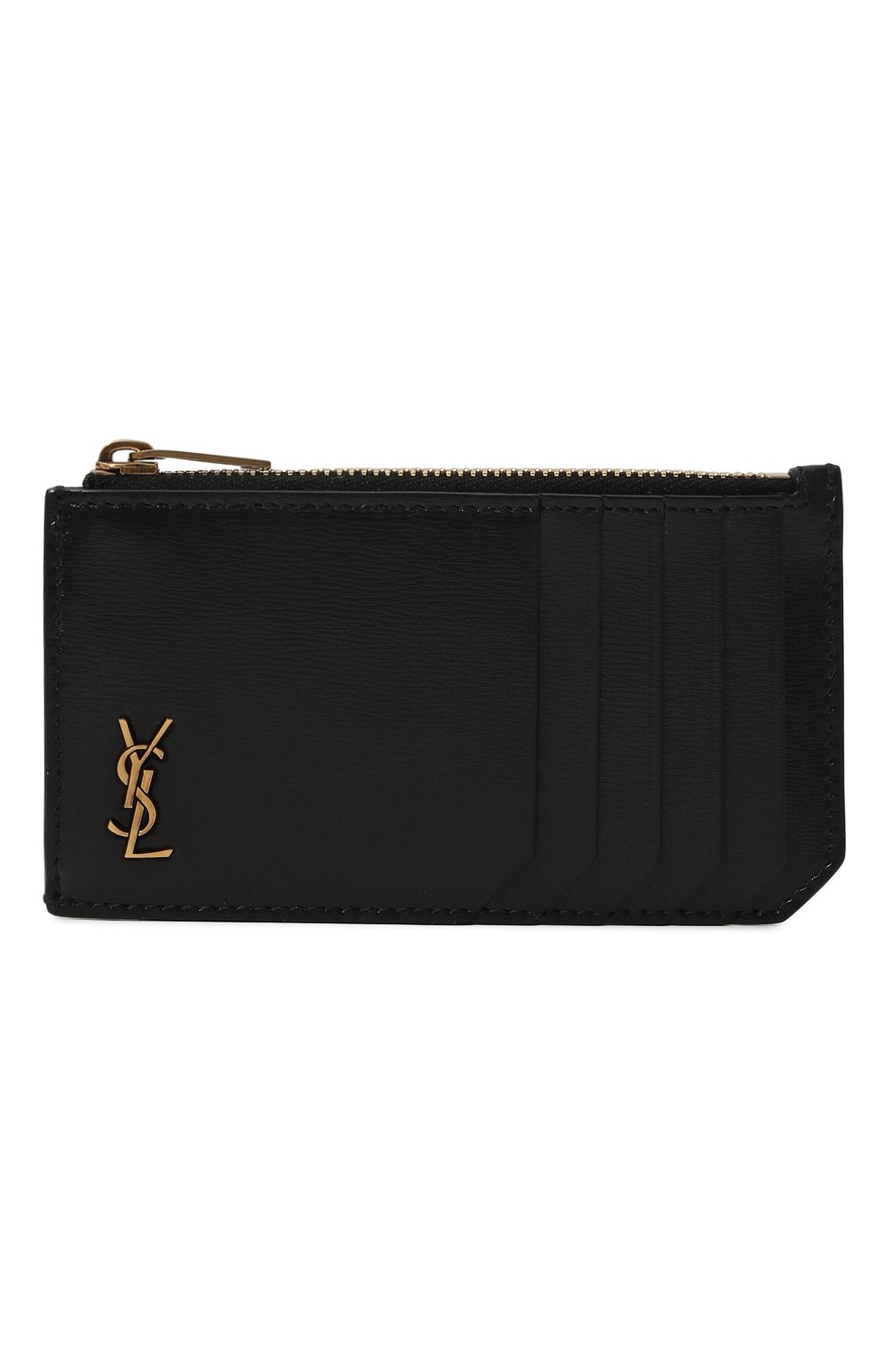 Кожаный футляр для кредитных карт SAINT LAURENT черного цвета по цене 42300 руб., арт. 629899/02G0W, фото 1 Кожаный футляр для кредитных карт SAINT LAURENT, арт. 629899/02G0W, фото 1