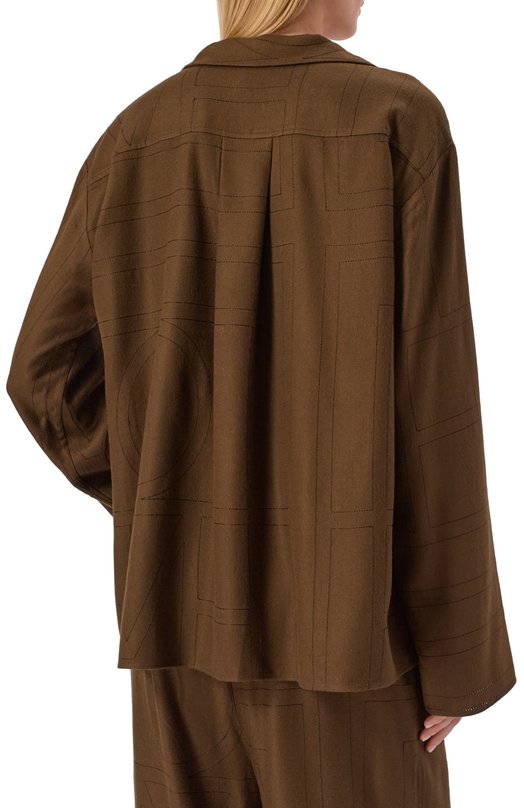 Рубашка TOTEME 251-WRT976-FB0080 Коричневый  251-WRT976-FB0080 Фото 4