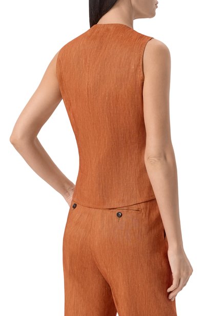 Жилет изо льна и шерсти KITON, арт. D47456K0919E03, фото 4