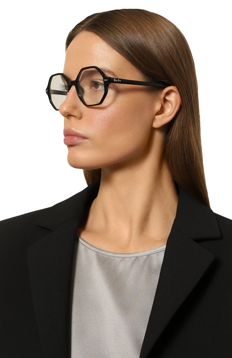 Женские оправа RAY-BAN черного цвета, арт. 5472-2000 | Фото 2 (Тип очков: Оправа; Региональные ограничения белый список (Axapta Mercury): RU, Не проставлено; Нос: Не проставлено; Материал: Пластик; Очки форма: Креативные, Круглые; Оптика Гендер: оптика-женское)