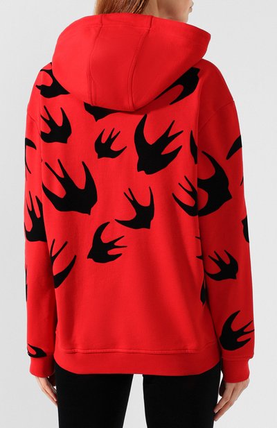 Хлопковый пуловер MCQ SWALLOW красного цвета по цене 26850 руб., арт. 527546/RLT74, фото 4 Хлопковый пуловер MCQ SWALLOW, арт. 527546/RLT74, фото 4