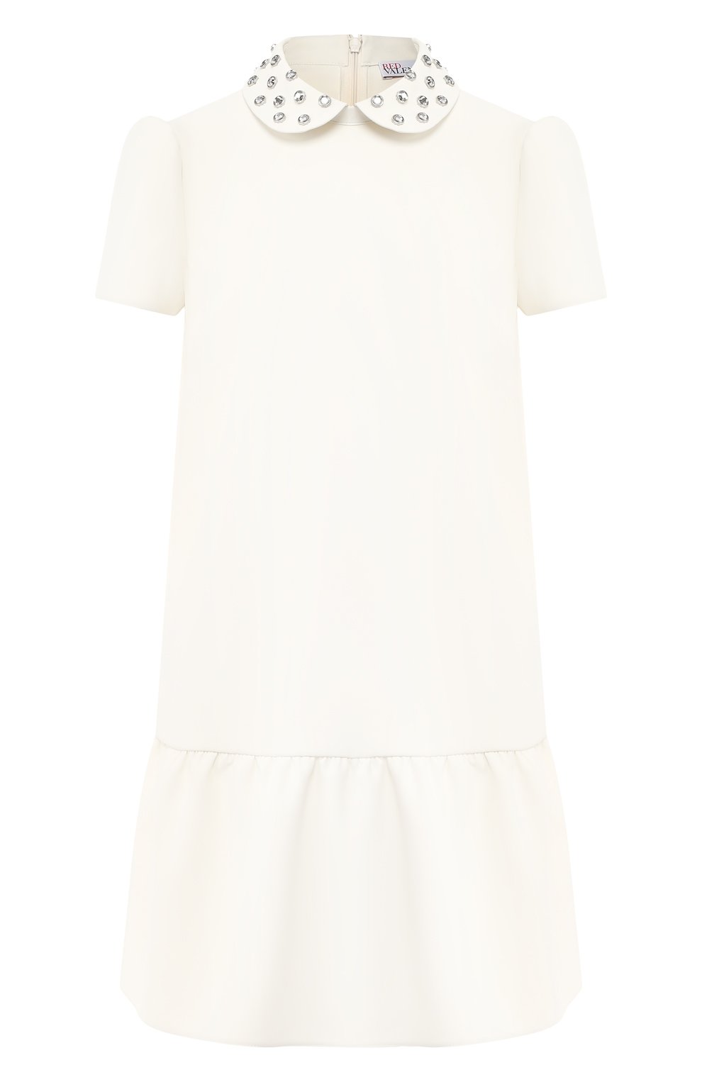 Платье с оборкой REDVALENTINO белого цвета по цене 39950 руб., арт. RR3VAB95/TUF, фото 1 Платье с оборкой REDVALENTINO, арт. RR3VAB95/TUF, фото 1