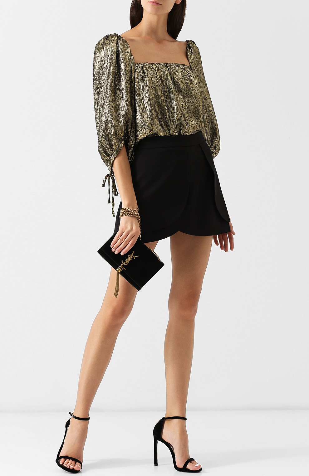 Сумка monogram kate small из бархата SAINT LAURENT, арт. 474366/9P00W, фото 2