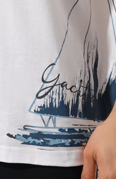 Хлопковая футболка PAUL&SHARK, арт. 23411027, фото 5