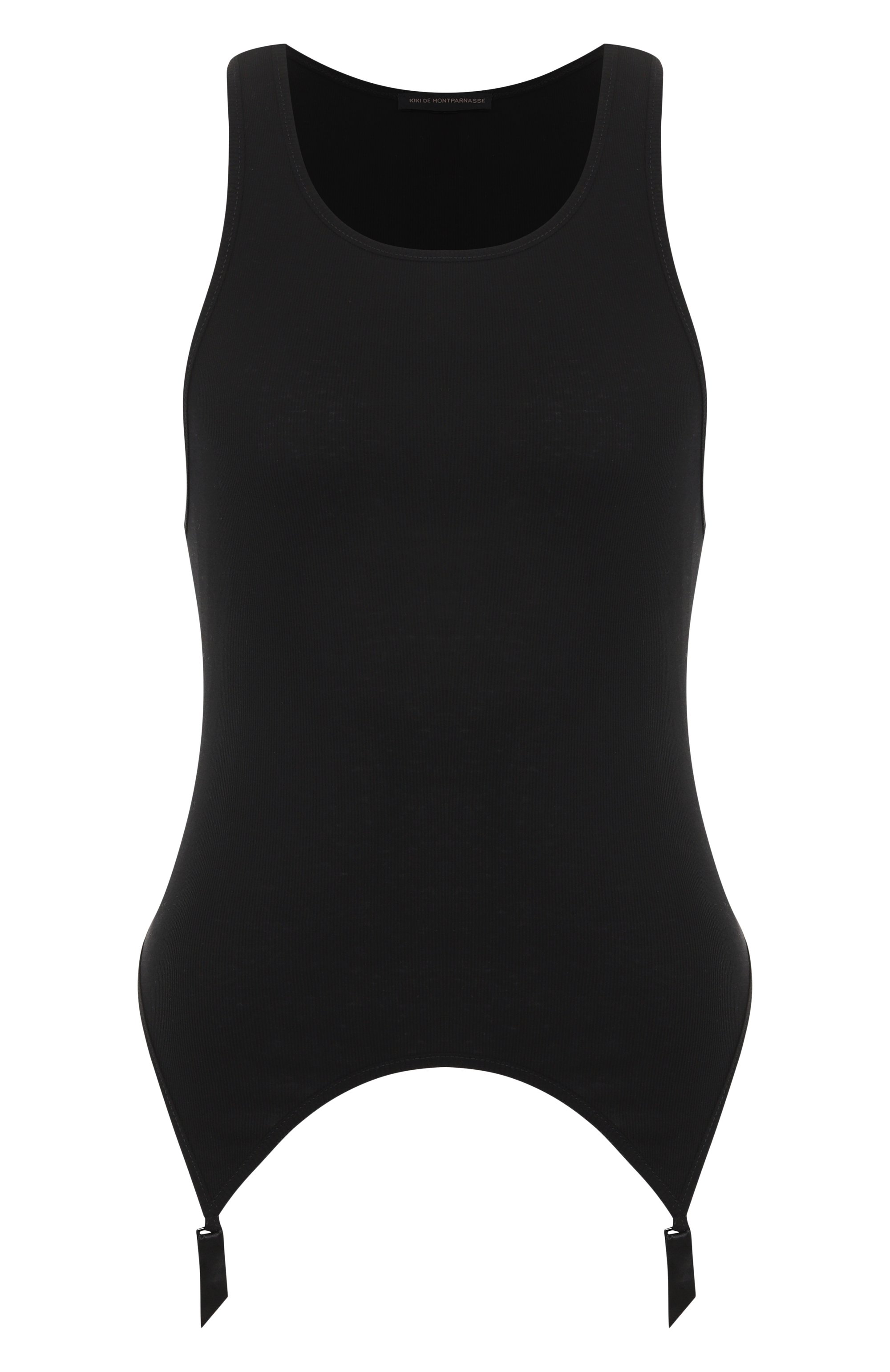Хлопковая майка KIKI DE MONTPARNASSE черного цвета по цене 38600 руб., арт. C002TP002, фото 1 Хлопковая майка KIKI DE MONTPARNASSE, арт. C002TP002, фото 1