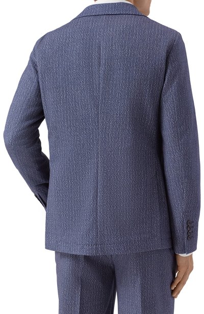 Хлопковый пиджак CIRCOLO 1901 синего цвета по цене 68750 руб., арт. CN5000, фото 5 Хлопковый пиджак CIRCOLO 1901, арт. CN5000, фото 5