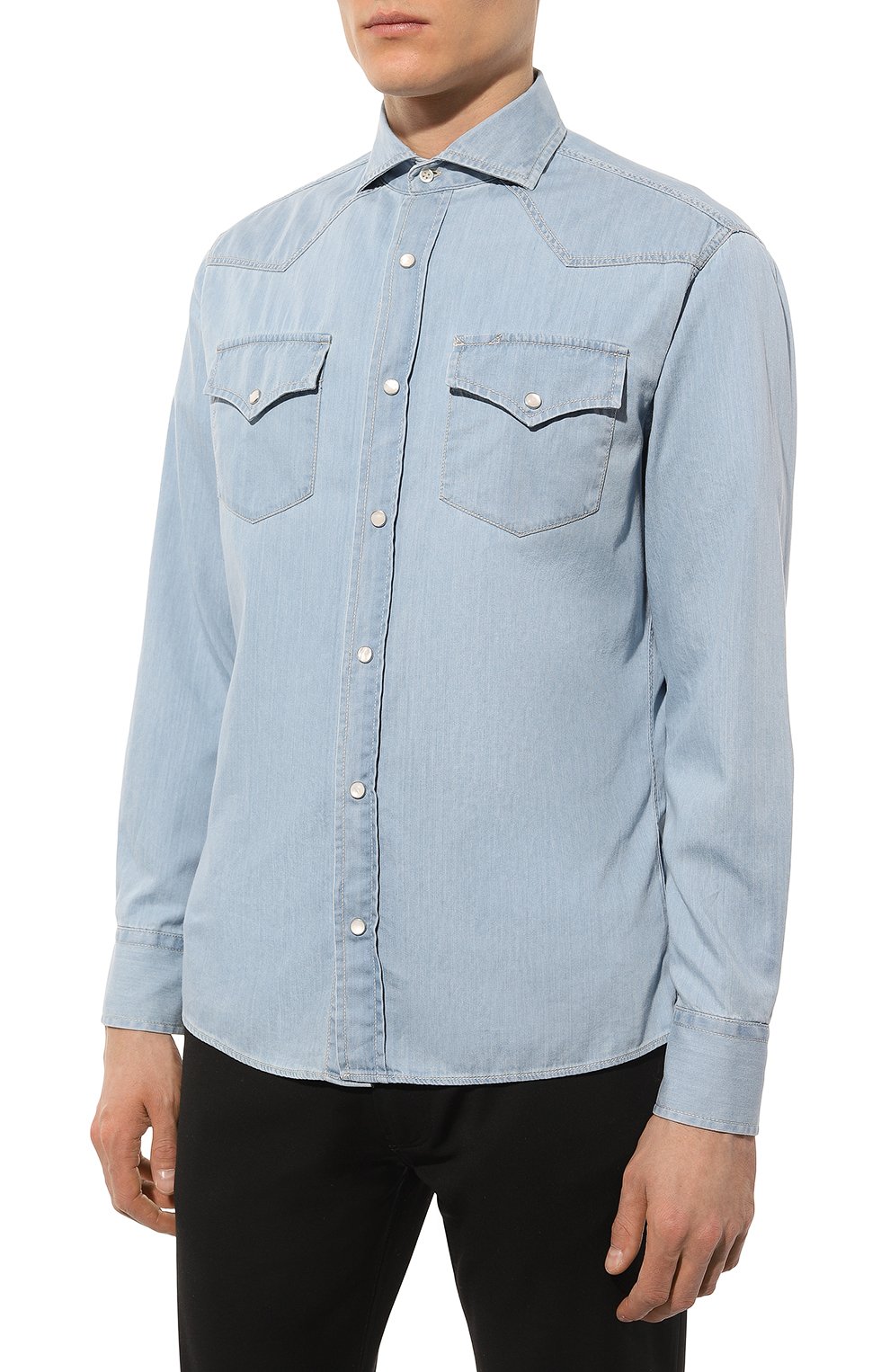 Джинсовая рубашка BRUNELLO CUCINELLI, арт. MR683B2036, фото 3