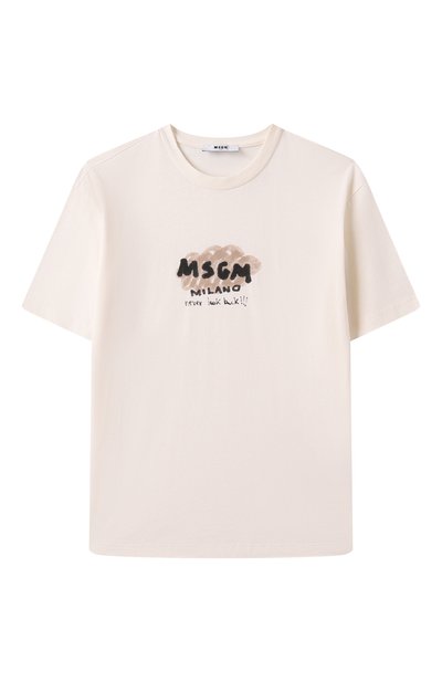 Хлопковая футболка MSGM KIDS, арт. S5MSJBTH006, фото 1