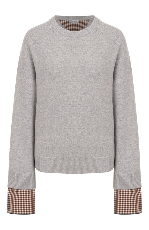 Кашемировый свитер Brunello Cucinelli M12709800P Серый M12709800P