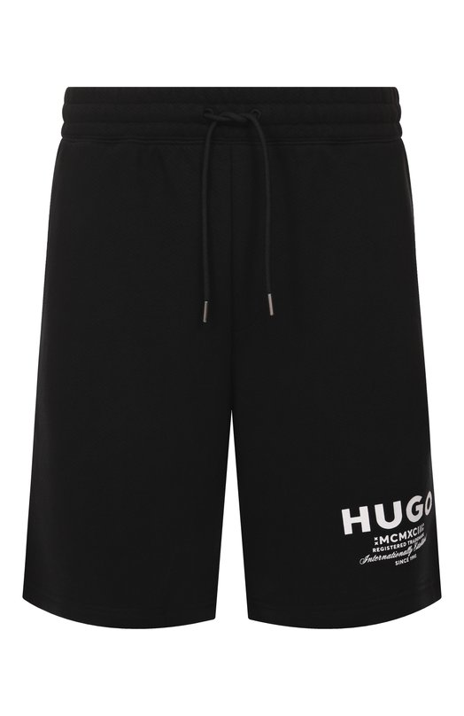 Хлопковые шорты HUGO Blue 50510728 Чёрный 50510728