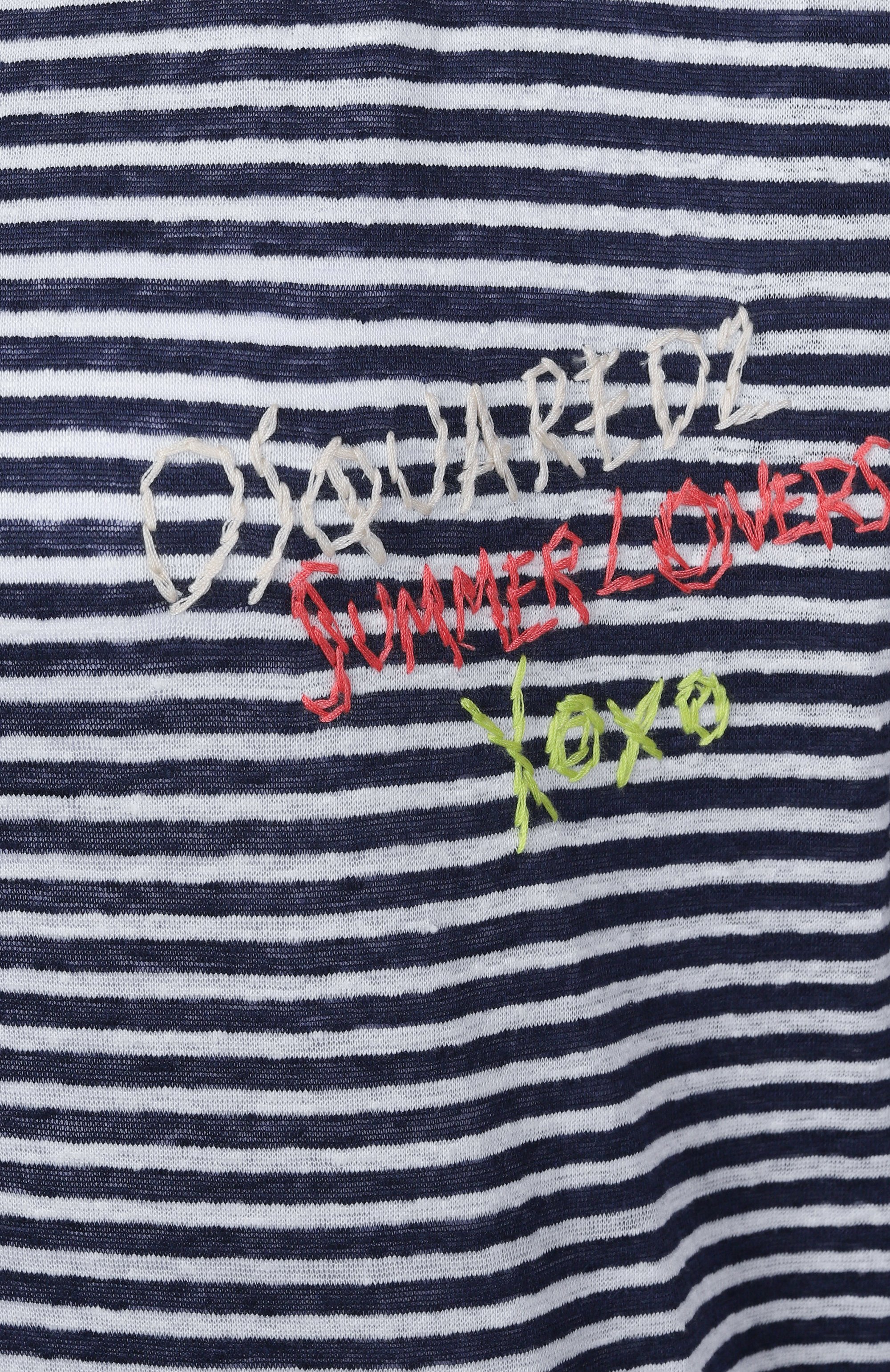 Льняное платье DSQUARED2 синего цвета по цене 56050 руб., арт. S73CU0314/S23601, фото 6 Льняное платье DSQUARED2, арт. S73CU0314/S23601, фото 6