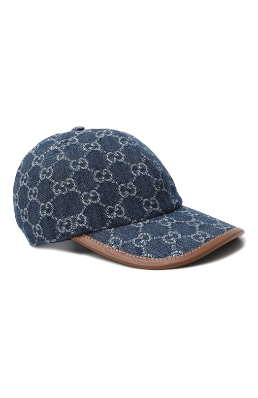 Хлопковая бейсболка Gucci 816450/3HA7U Синий 816450/3HA7U
