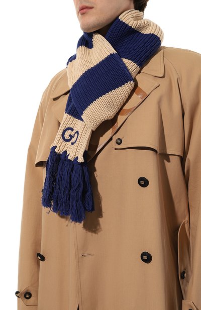 Хлопковый шарф GUCCI, арт. 655824 4G111, фото 3