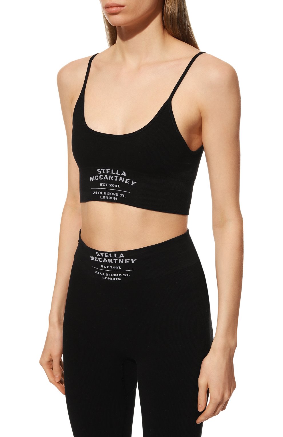 Хлопковый бра-топ STELLA MCCARTNEY черного цвета по цене 14500 руб., арт. S6RK01160, фото 3 Хлопковый бра-топ STELLA MCCARTNEY, арт. S6RK01160, фото 3