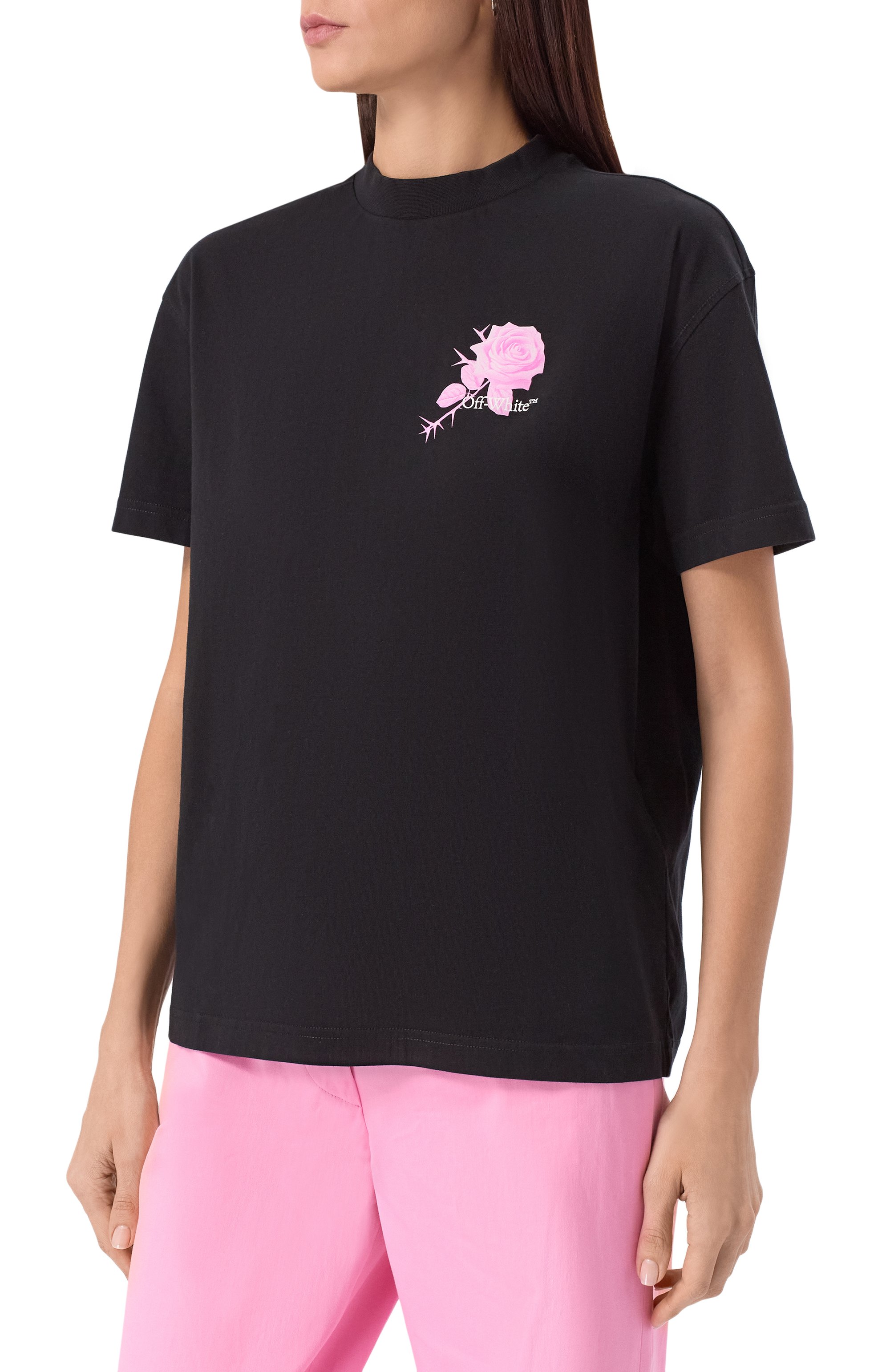 Хлопковая футболка OFF-WHITE, арт. 0WAA089S25JER001, фото 3