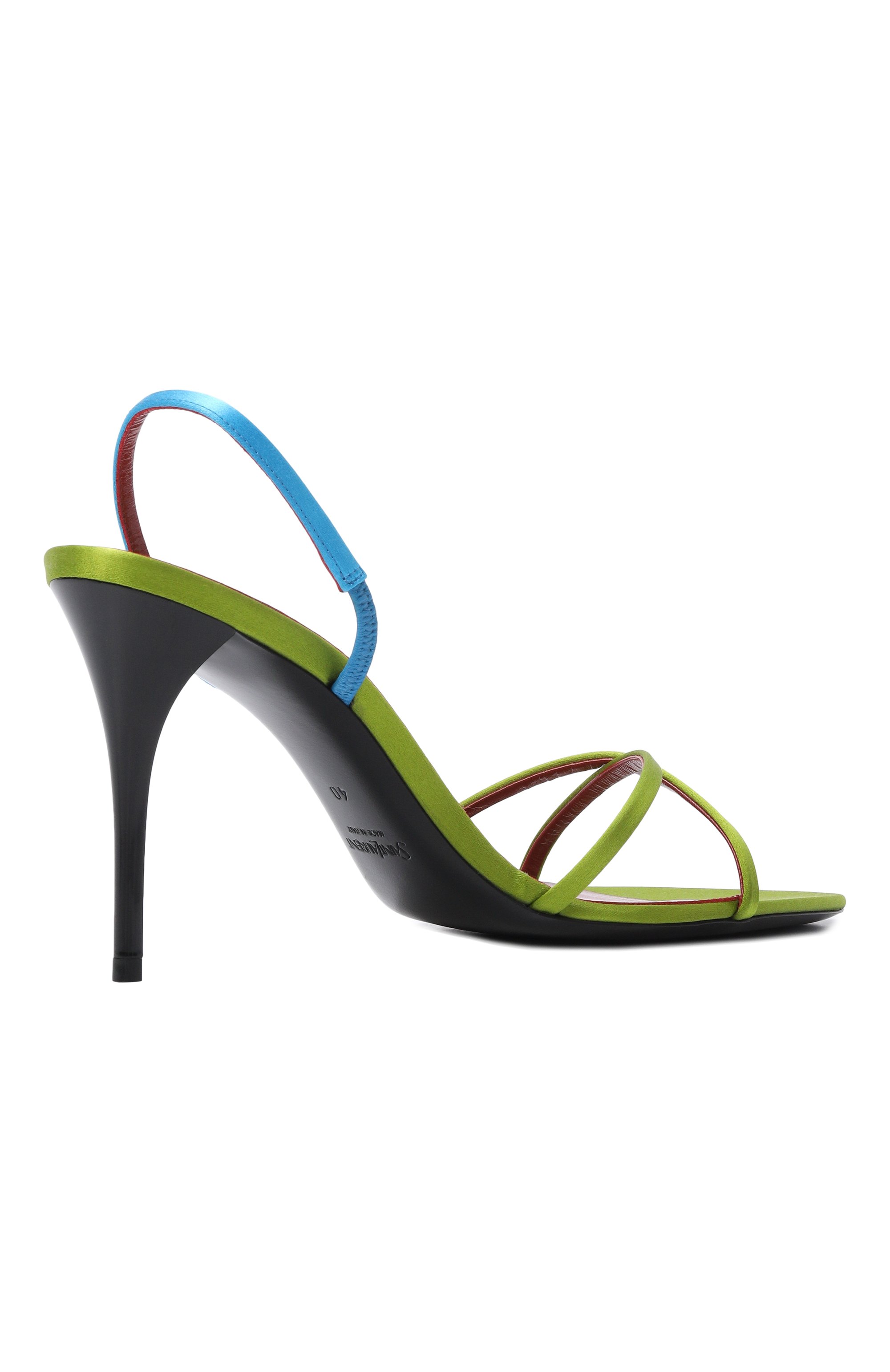 Атласные босоножки justify 90 SAINT LAURENT, арт. 869739/9QNA2, фото 5