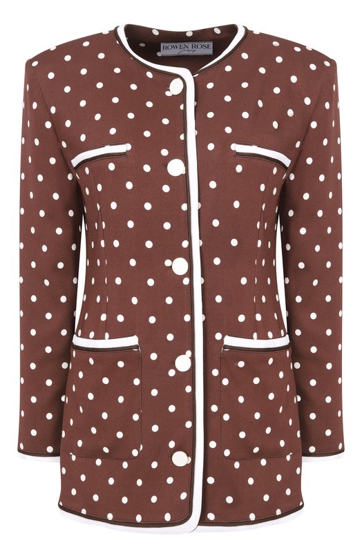 Жакет из вискозы ROWEN ROSE JCK_RR402_L Коричневый JCK_RR402_L
