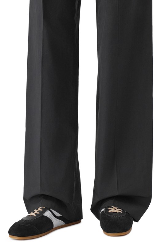 Замшевые кеды Dries Van Noten 011722/0126 Чёрно-белый  011722/0126 Фото 2