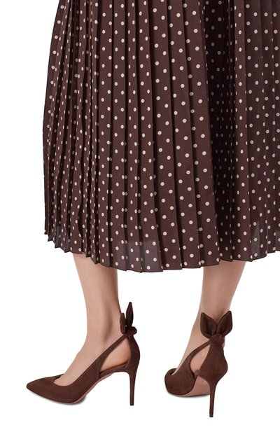 Женские замшевые туфли bow tie 105 AQUAZZURA, арт. DENMIDP0-SUE-ESP