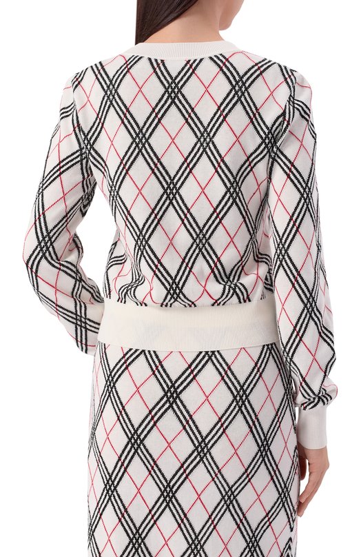 Хлопковый пуловер Burberry 8111468 Белый  8111468 Фото 4