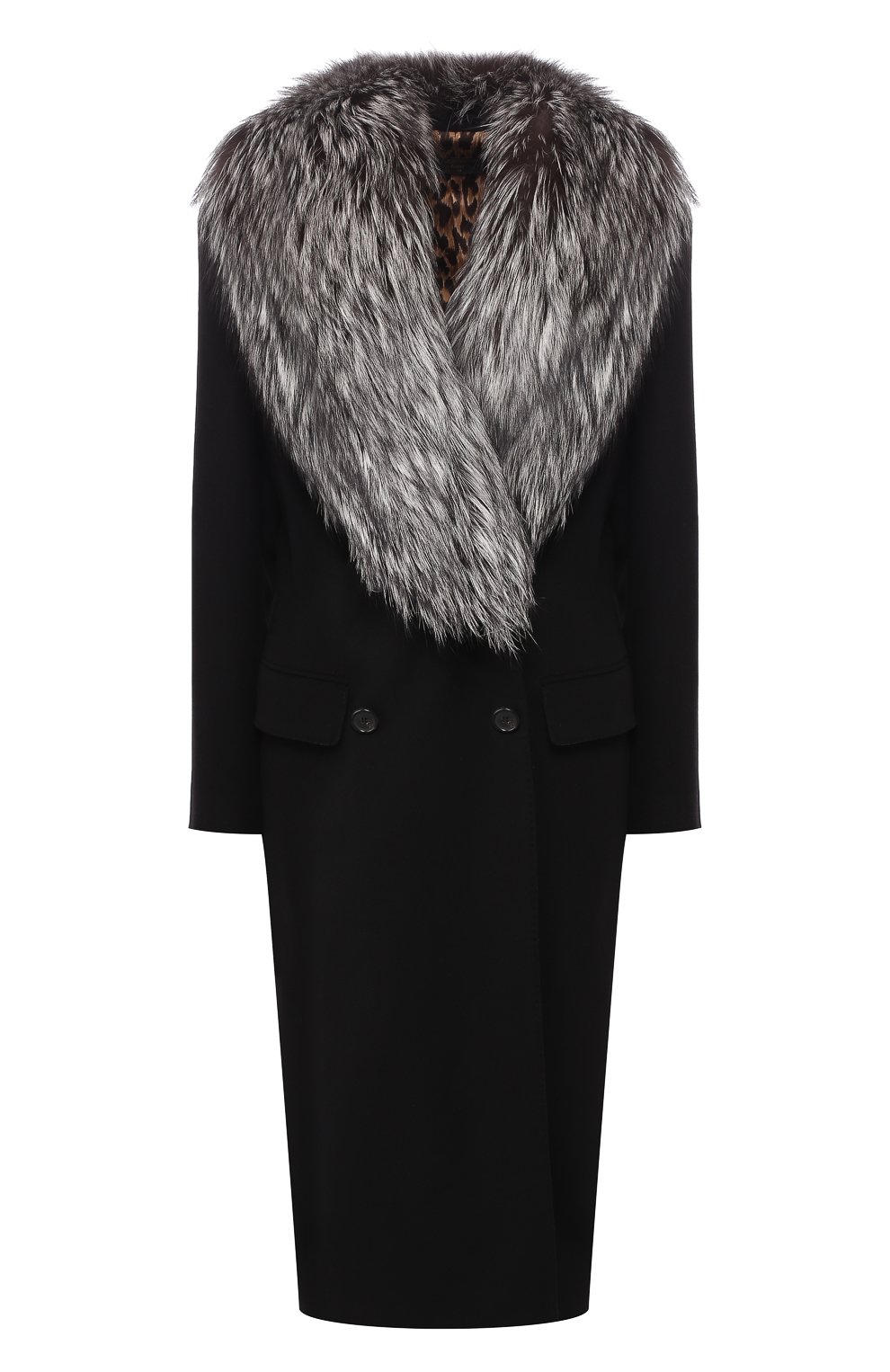 Шерстяное пальто с воротником из меха лисы DOLCE & GABBANA, арт. I0479W/FU3A1, фото 1