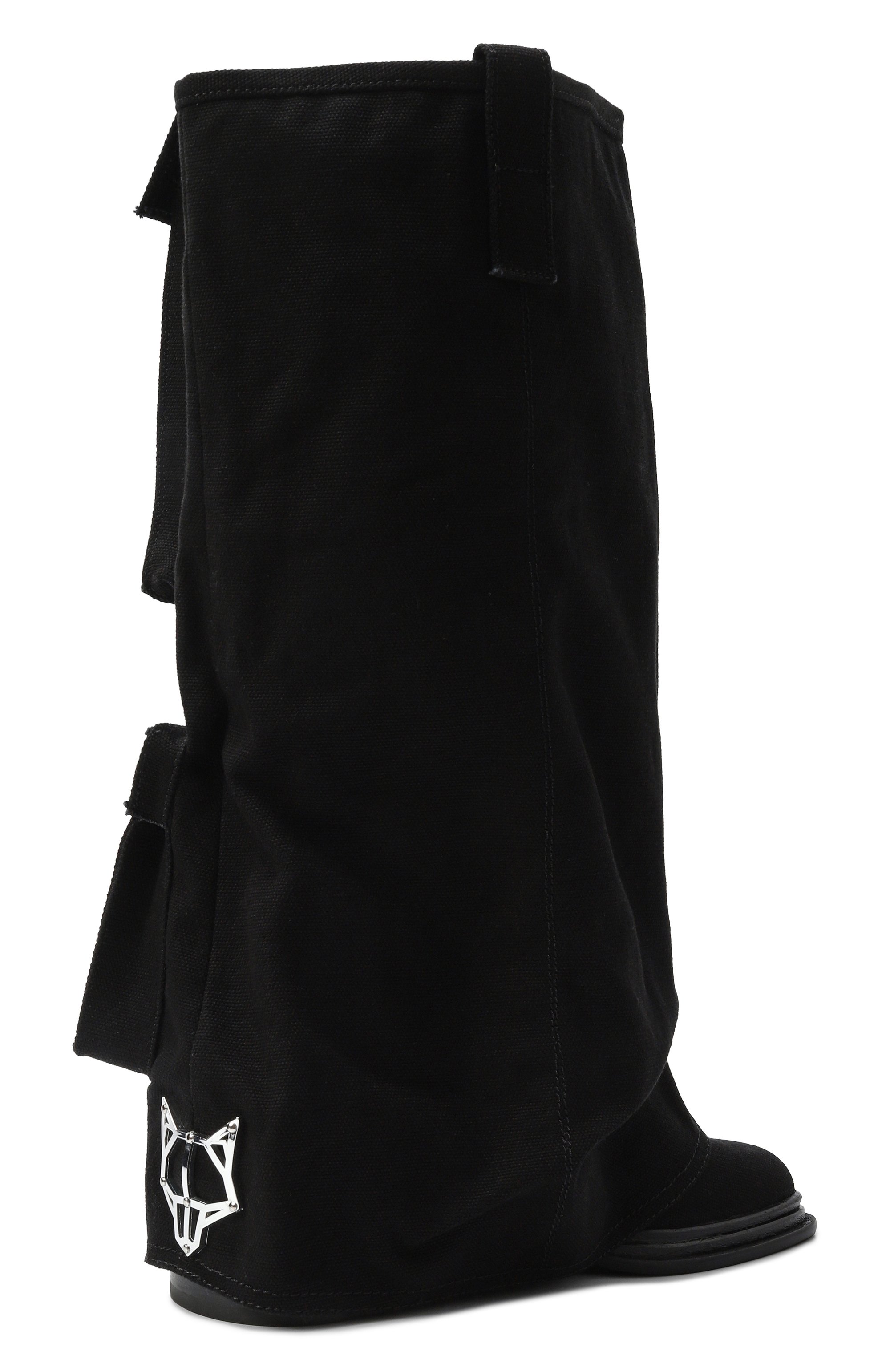 Текстильные сапоги natalia NAKED WOLFE черного цвета по цене 48000 руб., арт. NATALIA/CANVAS, фото 5 Текстильные сапоги natalia NAKED WOLFE, арт. NATALIA/CANVAS, фото 5