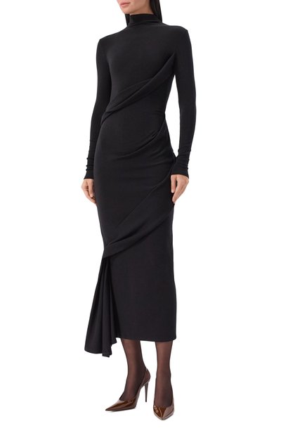 Шерстяное платье MUGLER черного цвета по цене 227500 руб., арт. 26F1R018721038, фото 2 Шерстяное платье MUGLER, арт. 26F1R018721038, фото 2