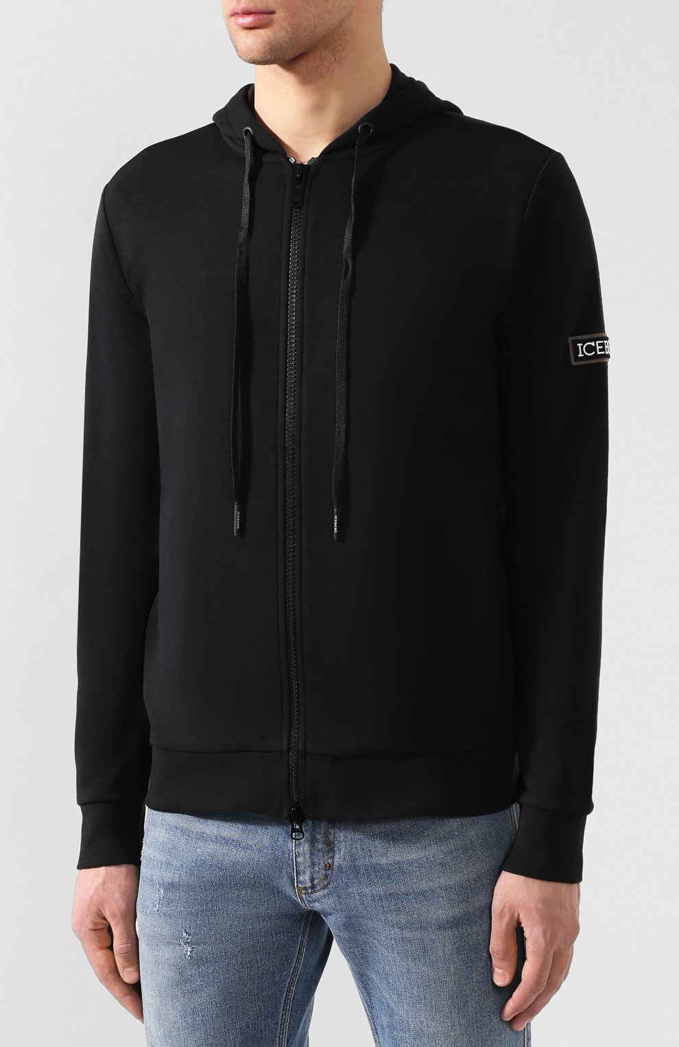 Хлопковая толстовка ICEBERG черного цвета по цене 22950 руб., арт. 19E I1P0/E070/6302, фото 3 Хлопковая толстовка ICEBERG, арт. 19E I1P0/E070/6302, фото 3