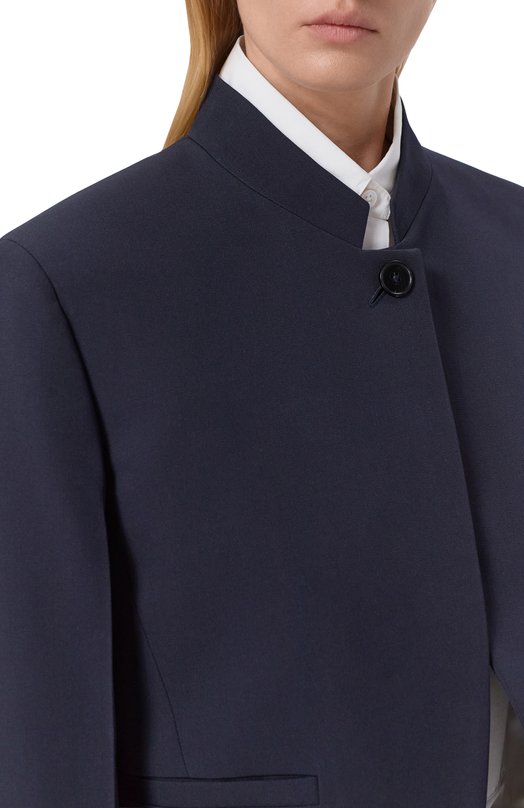 Шерстяной жакет Jil Sander J01BN0145/J40002 Синий  J01BN0145/J40002 Фото 5