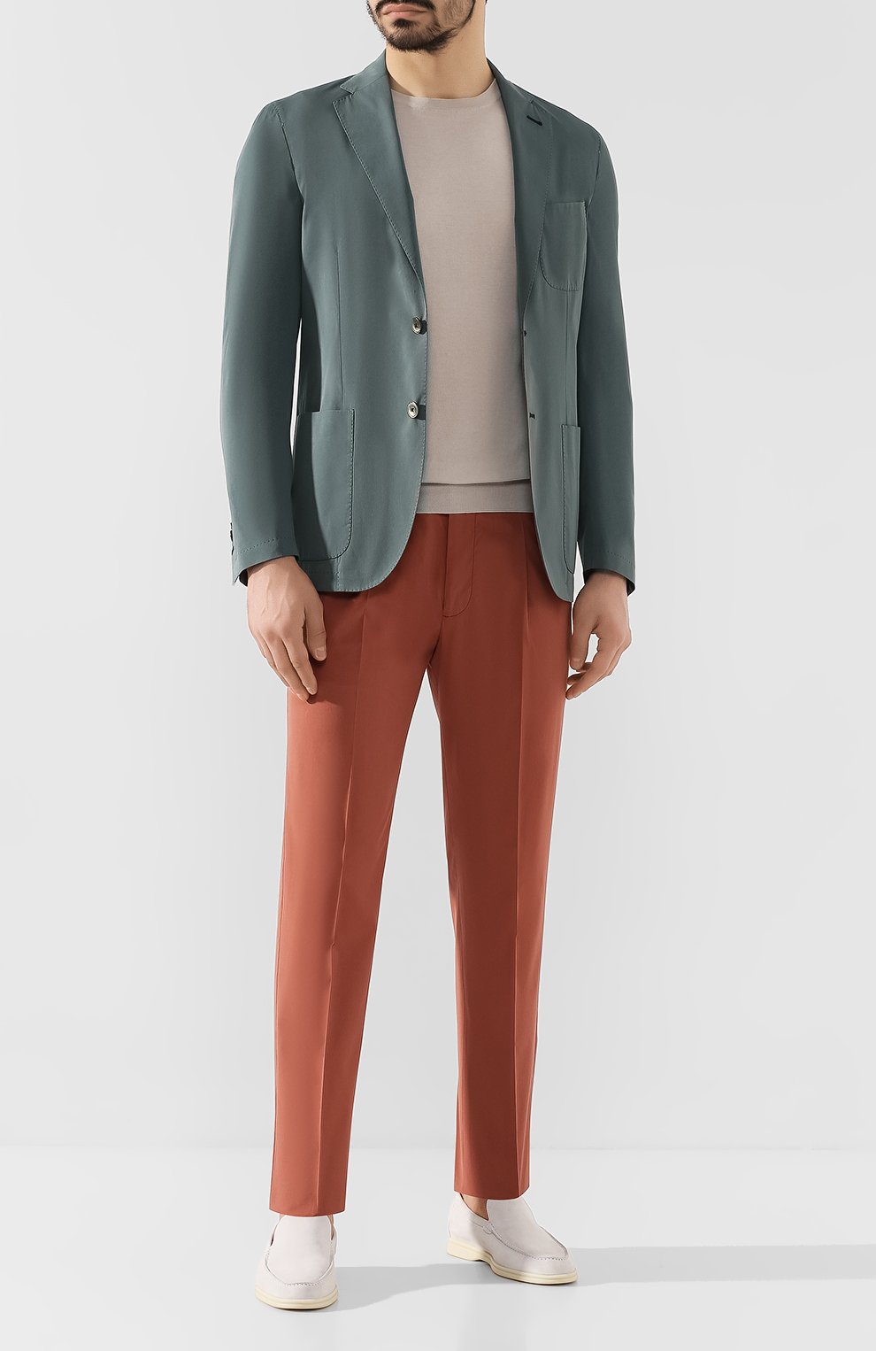 Брюки из хлопка и шелка CORNELIANI, арт. 854L03-0114000/00, фото 2