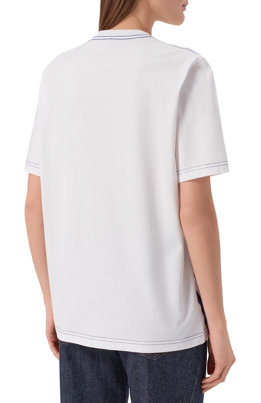 Хлопковая футболка Lanvin RM-TS0016-J314-P26 Белый  RM-TS0016-J314-P26 Фото 4